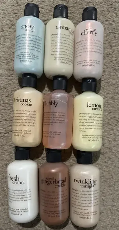 9 NEW Philosophy Various Scents 3-in-1 Shower Gel Shampoo Bath 6 oz Each SEALED