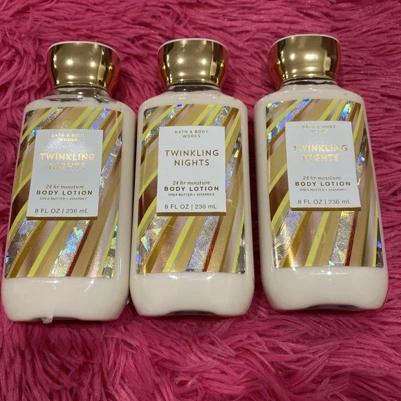 3x Bath‎ and Body Works Twinkling Nights 8oz Body Lotion
