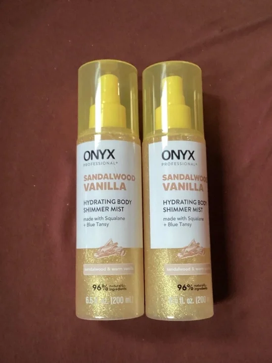 Onyx Professional Sandalwood Vanilla Hydrating Body Shimmer Mist Bundle