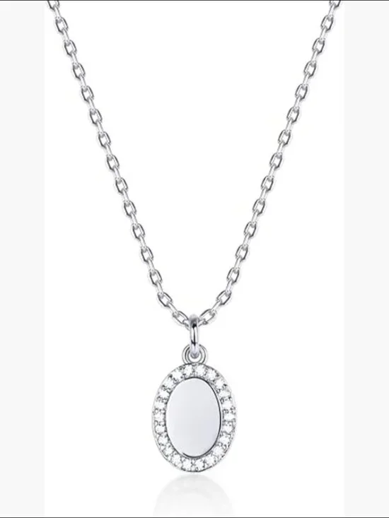 14K Gold Plated Dainty Cubic Zirconia Pendant Necklace
