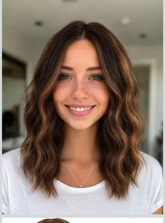 NWT Short Wavy Wig for Women Natural Wavy Lace Front Wig for Women 16 inchBrown