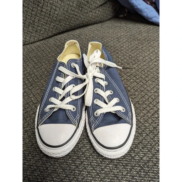 Converse Chuck Taylor All Star Blue Canvas Sneakers Shoes Kids Youth 13.5