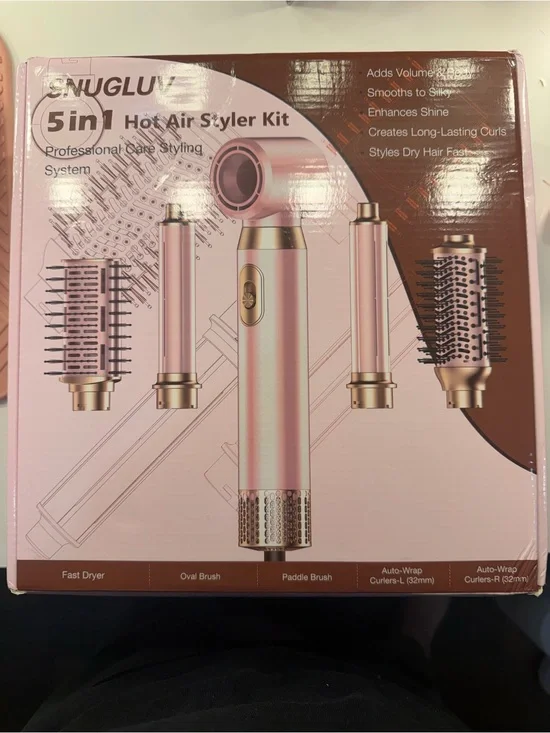 Snugluv 5-in-1 Hot Air Styler Kit - Pink