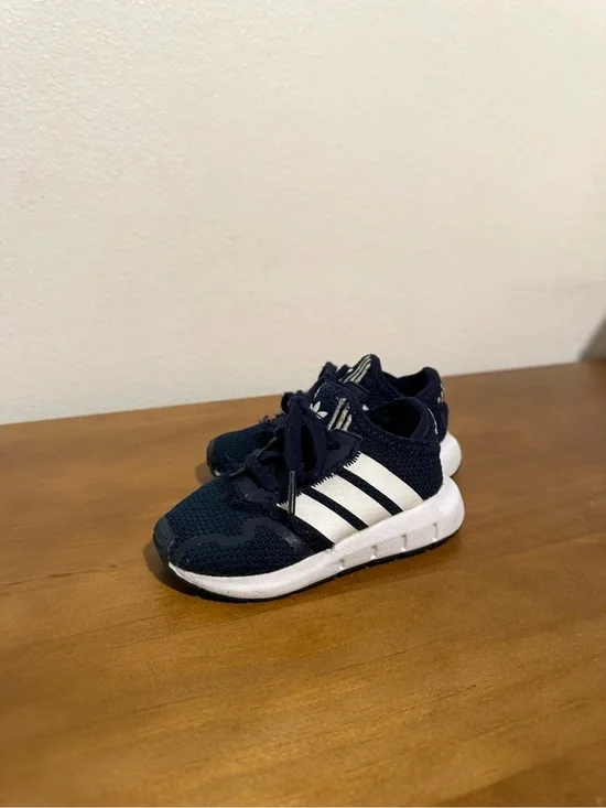 adidas Navy and White Kids Sneakers
