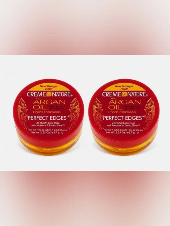 Creme of Nature Argan Oil Perfect Edges Extra Firm Hold Hair Gel Bundle Of 2