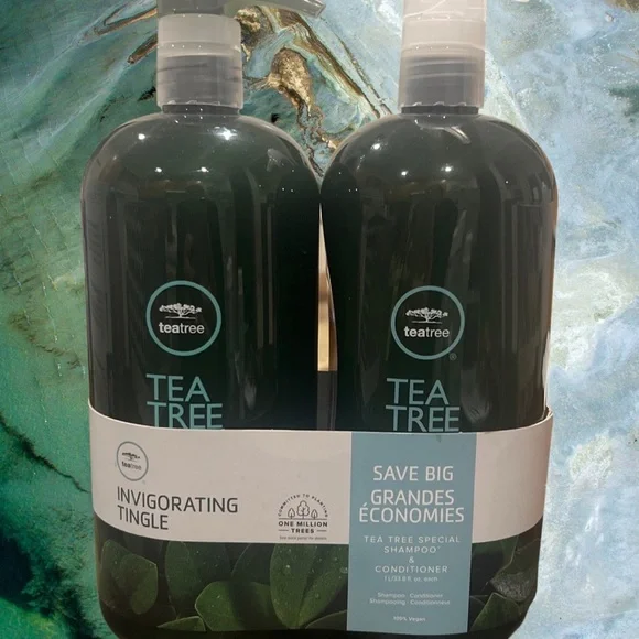Paul Mitchell Tea Tree Tingle Shampoo, Conditioner Duo 33.8 oz Liter