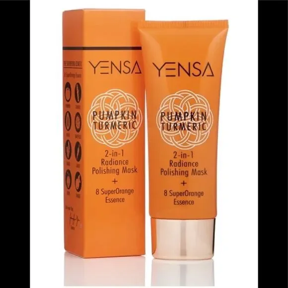 Yensa Pumpkin Tumeric 2-in-1 Radiance Polishing Mask + 8 SuperOrange Essence