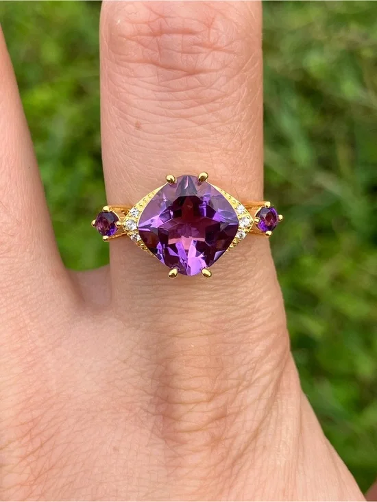 Brazilian Amethyst Ring Size 9