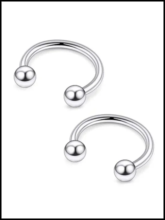 Titanium Horseshoe Nose Ring 14G Septum Piercing Jewelry Cartilage Hoop Earring