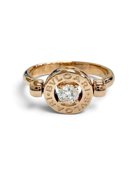 Bvlgari Flip Ring Diamond 750 Pink Gold