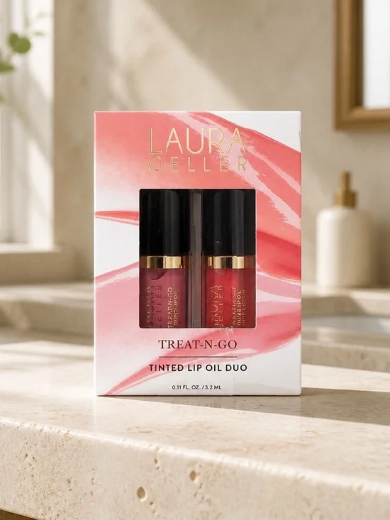 Laura Geller Treat-N-Go Tinted Lip Oil Duo 2-Piece Set