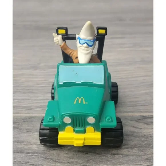 VTG 1988 McDonald's Mac Tonight Moon Man Green Plastic Jeep Happy Meal Toy