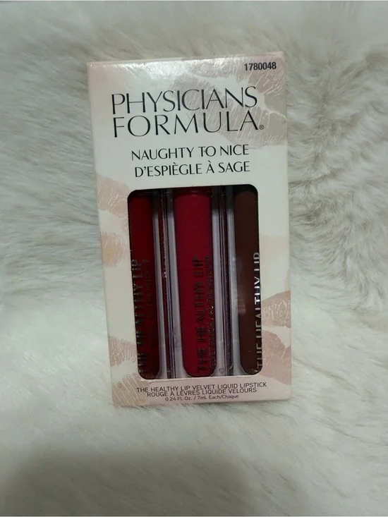 Physicians Formula Naughty to Nice Lip Velvet Liquid Lipstick Trio - Red  & Nut