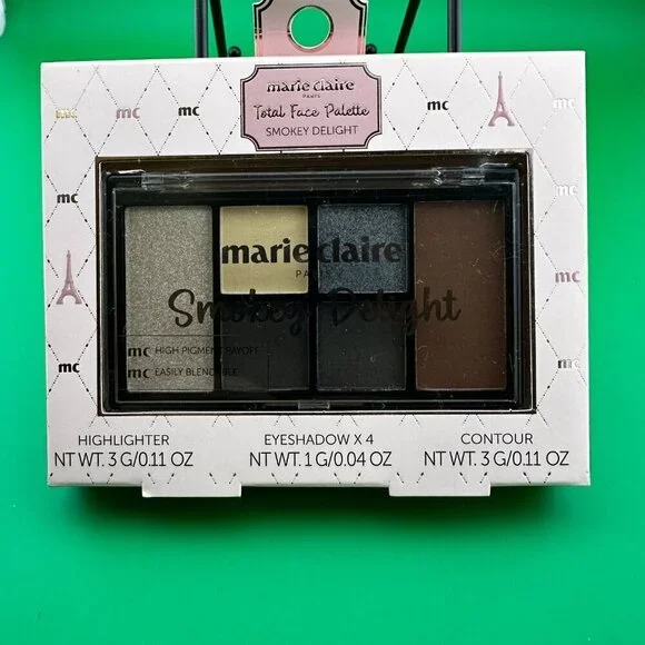 MARIE CLAIRE PARIS TOTAL FACE PALETTE - SMOKEY DELIGHT, TALC FREE
