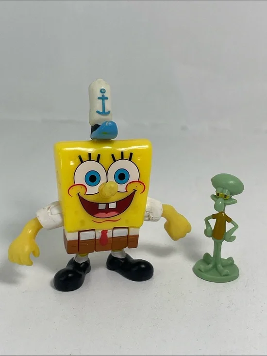 2013 Imaginext Spongebob Squarepants Krusty Krab Fry Cook & 1.5” Squidward