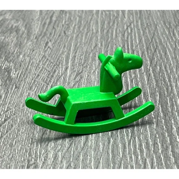 Vtg 1981 Playmobil Geobra Green Rocking Horse Dollhouse Toy Accessory 3174331