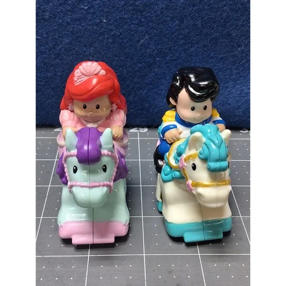 Fisher Price Klip Klop Little People Disney Princess Ariel Prince Eric  Horses