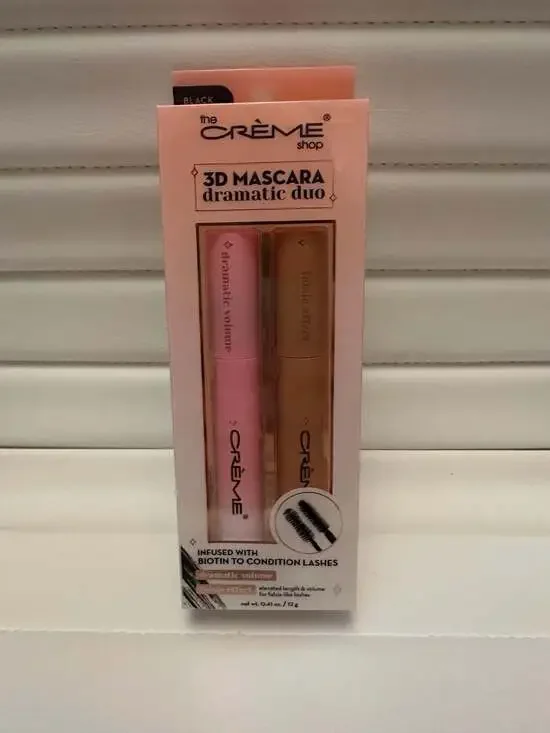 The Crème Shop 3D Mascara Dramatic Duo Black Infused with Biotin