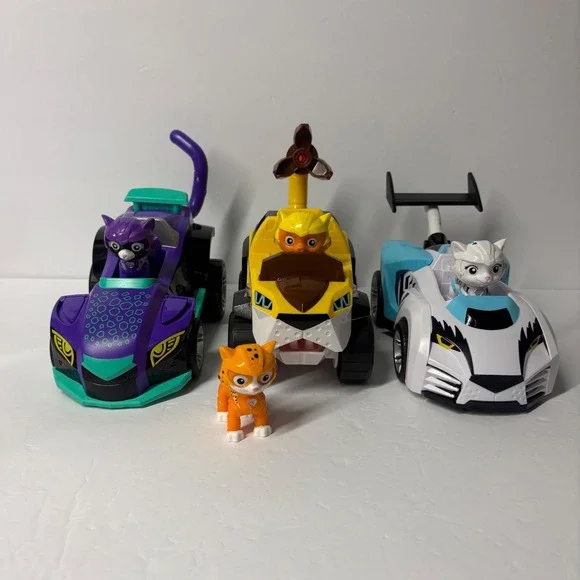 Paw Patrol Cat Pack Vehicles & Figures Wild Leo Rory Shade Transforming Toy Cars