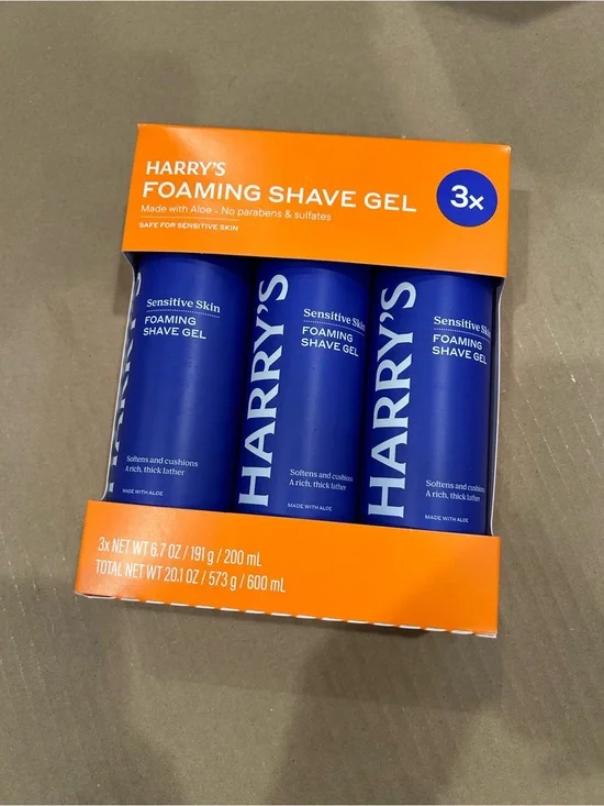 Harry’s foam shaving gel Sensitive Skin Foaming Shave Gel - Blue (3 Pack) new