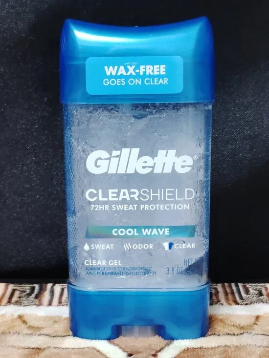 Gillette ClearShield Cool Wave 72hr Sweat Protection Clear Gel 3.8 OZ