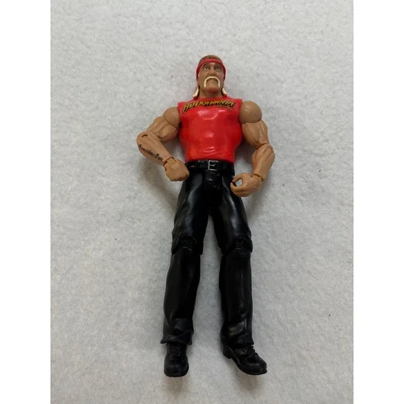 WWE Mattel Hulk Hogan Action Figure Hulkamania Red Shirt Black Pants CJD30