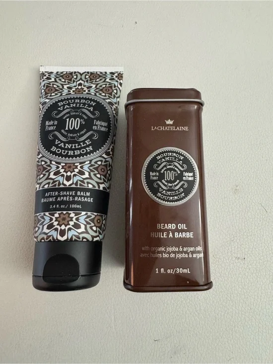 Le Chatelaine Bourbon Vanilla Beard Oil & After-Shave Balm Set