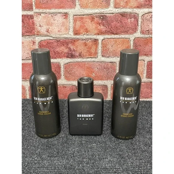 Skin Management‎ For Men Enriched Shave Cream 6.75 oz & Toner 3pc Grooming Set
