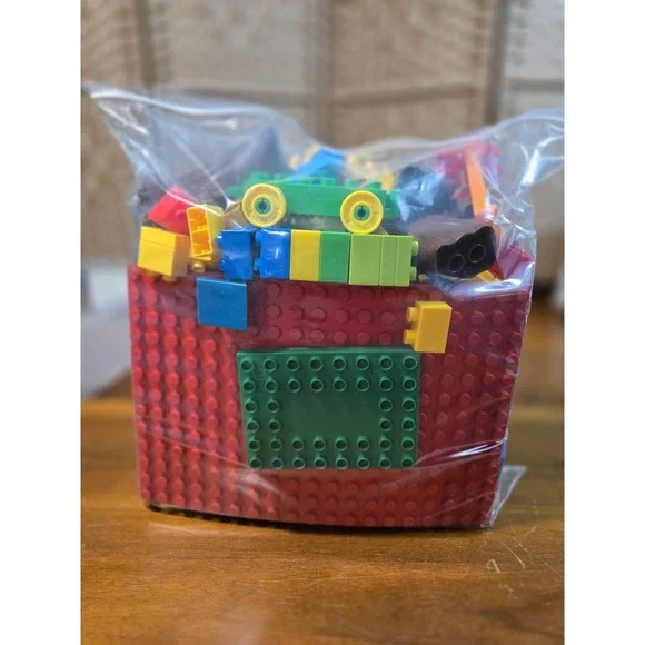5lb Mixed Brand Building Bricks Blocks Bulk Multicolor Standard Size No Duplo