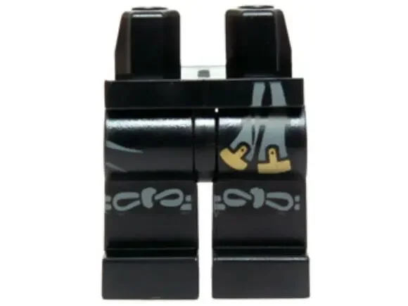 LEGO® Part 970c00pb0428 - Hips and Legs with Dark Bluish Gray ZANE