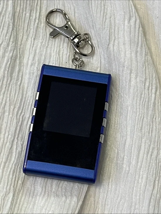 Blue Digital Keychain Camera with Display - Compact Portable Viewer