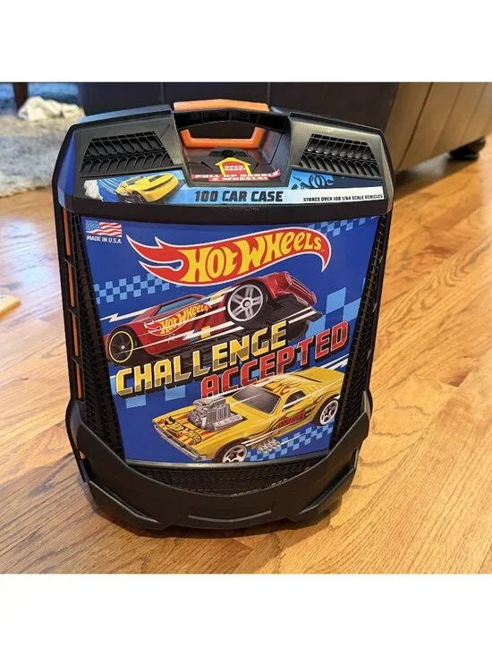Hotwheels Matchbox Car Storage Container Rolling wheels 100 Car Case