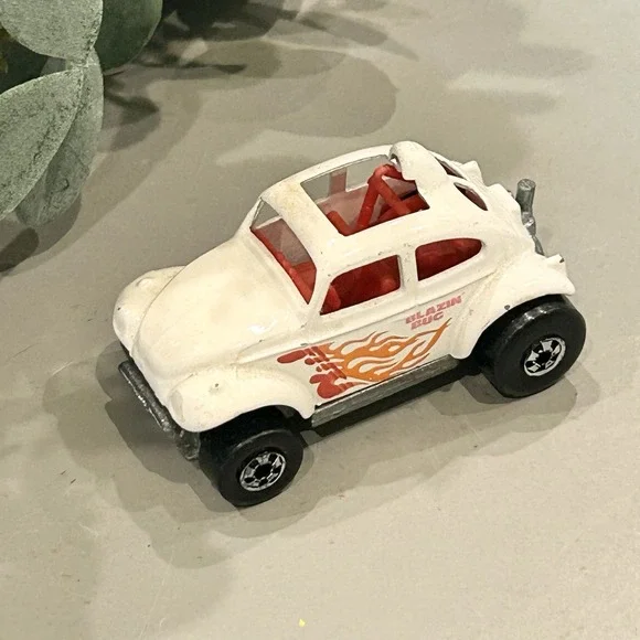 Hot‎ Wheels 1983 Vintage Real Riders Baja Bug White Blazin Bug Loose