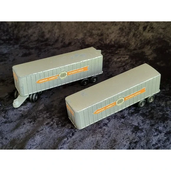 Vintage Matchbox Lesney Major Pack M-9 Cooper-Jarrett Inter-State Trailers Set