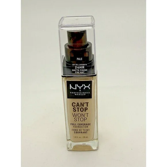 N Y X Foundation Full Coverage PALE Can’t Stop‎ Won’t Stop 1 FLOZ e 30mL New