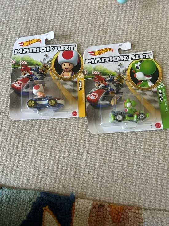 Hot Wheels Mario Kart Yoshi Green Die-Cast Kart Toy - Official Hot Wheels
