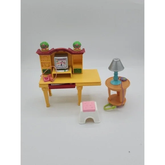 Fisher Price Loving Family Dollhouse Computer‎ Desk Furniture  Toy Lot Bundle