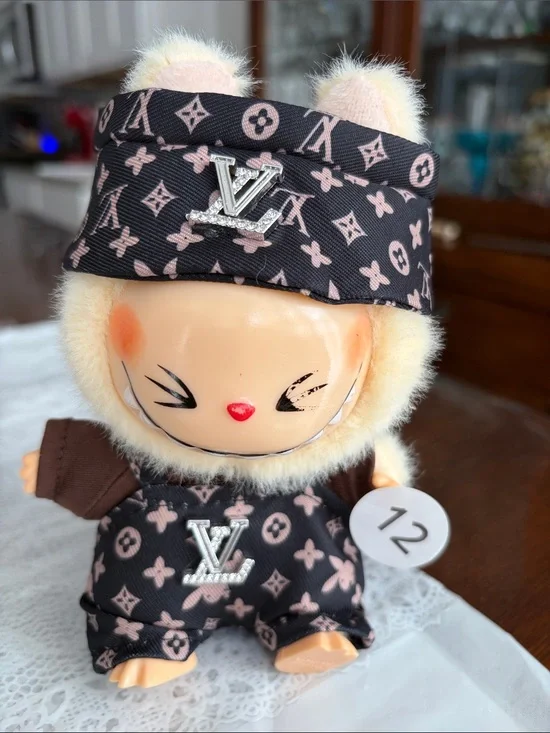 #12, Three Piece LV Logo Outfit for Labubu doll(No Doll)