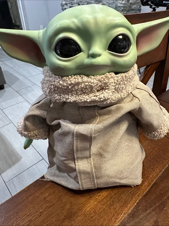 Baby Yoda Child Galactic Plush Figure in Green and Tan - Kids Toys