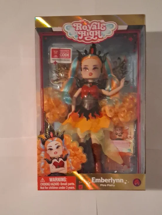 New Royale High Series 2 Emberlynn The  Fire Fairy Doll - Orange & Blue