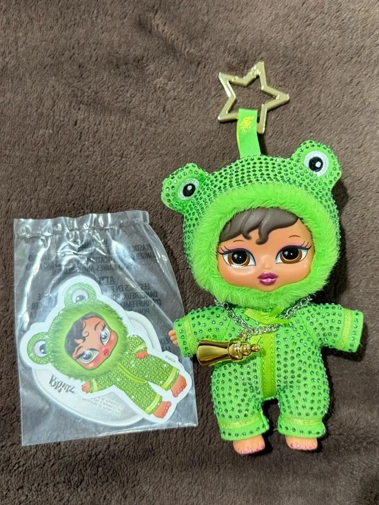 Bratz Bling Frog Costume Keychain Doll - Green