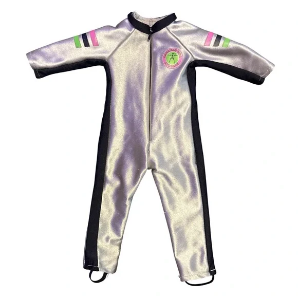 Pleasant Company American Girl Athlete Downhill Racer Silver Ski Suit 1996