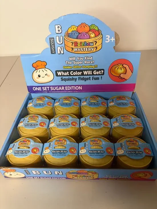 Case of 12 - different animal buns - dumpling squishies