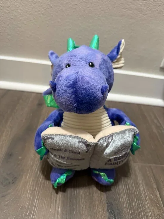 Cuddle Barn Dalton the Storytelling Dragon Purple Plush