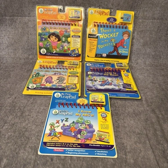 New Leapfrog My First LeapPad Learning System 5 Books + 5 Cartridges