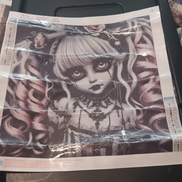 Gothic Doll Diamond Art Print Kit 40x40