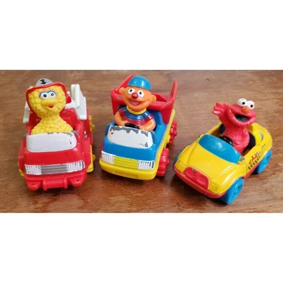 Matchbox Cars 3 Sesame Street Ernie Truck Big Bird Fire Engine Elmo Taxi 1996