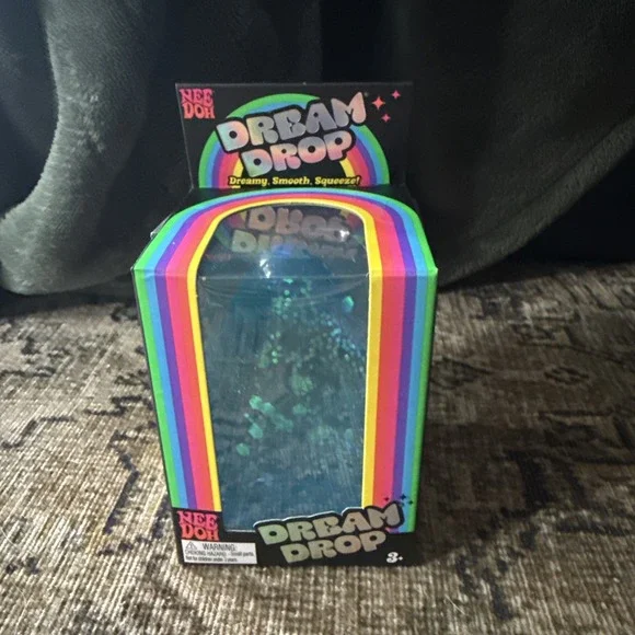 Authentic Schylling NeeDoh Dream Drop Blue Glitter Squishy Fidget Toy NEW