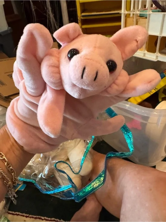 Plush Pink Pig Hand Puppet