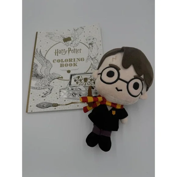 Harry Potter Coloring Book‎ and Plush Figure Set Wizarding World Bundle